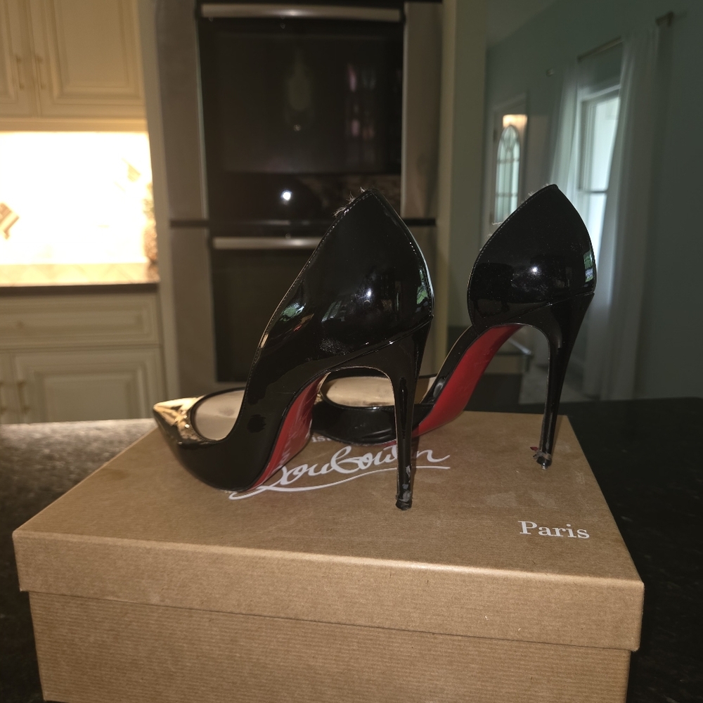 Christian Louboutin Black and Red Stiletto Heels